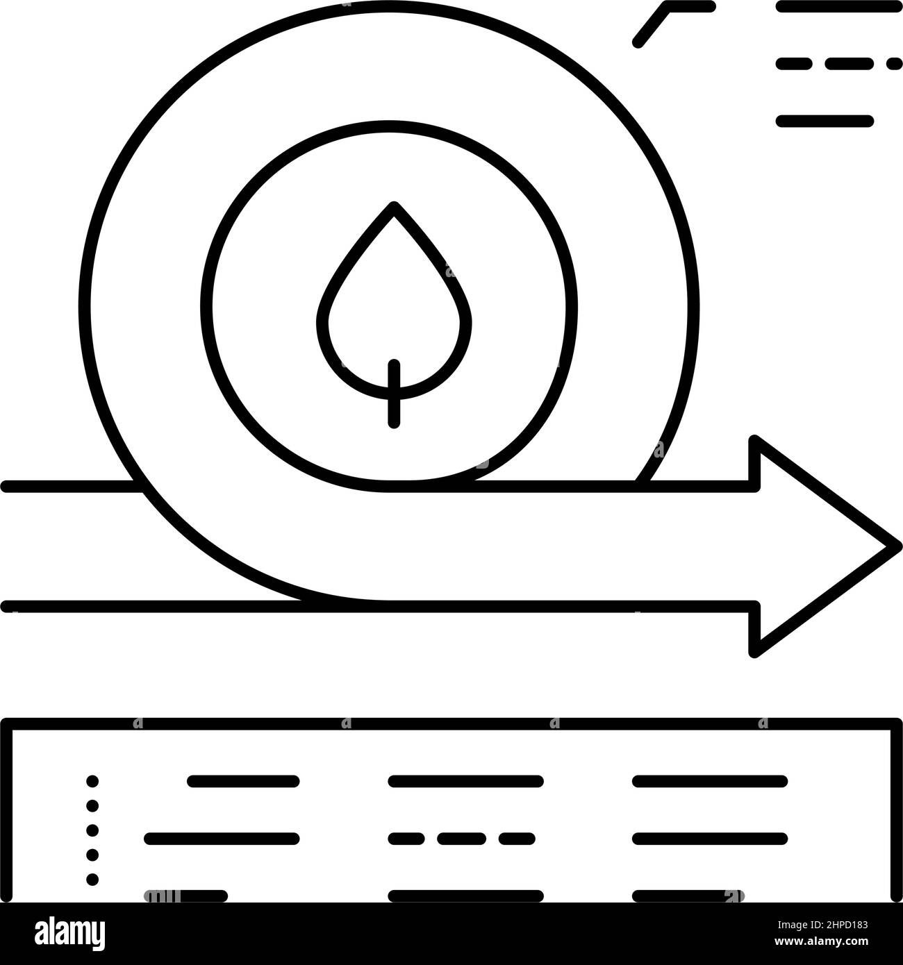 environmental circular economy line icon vector illustration Stock ...