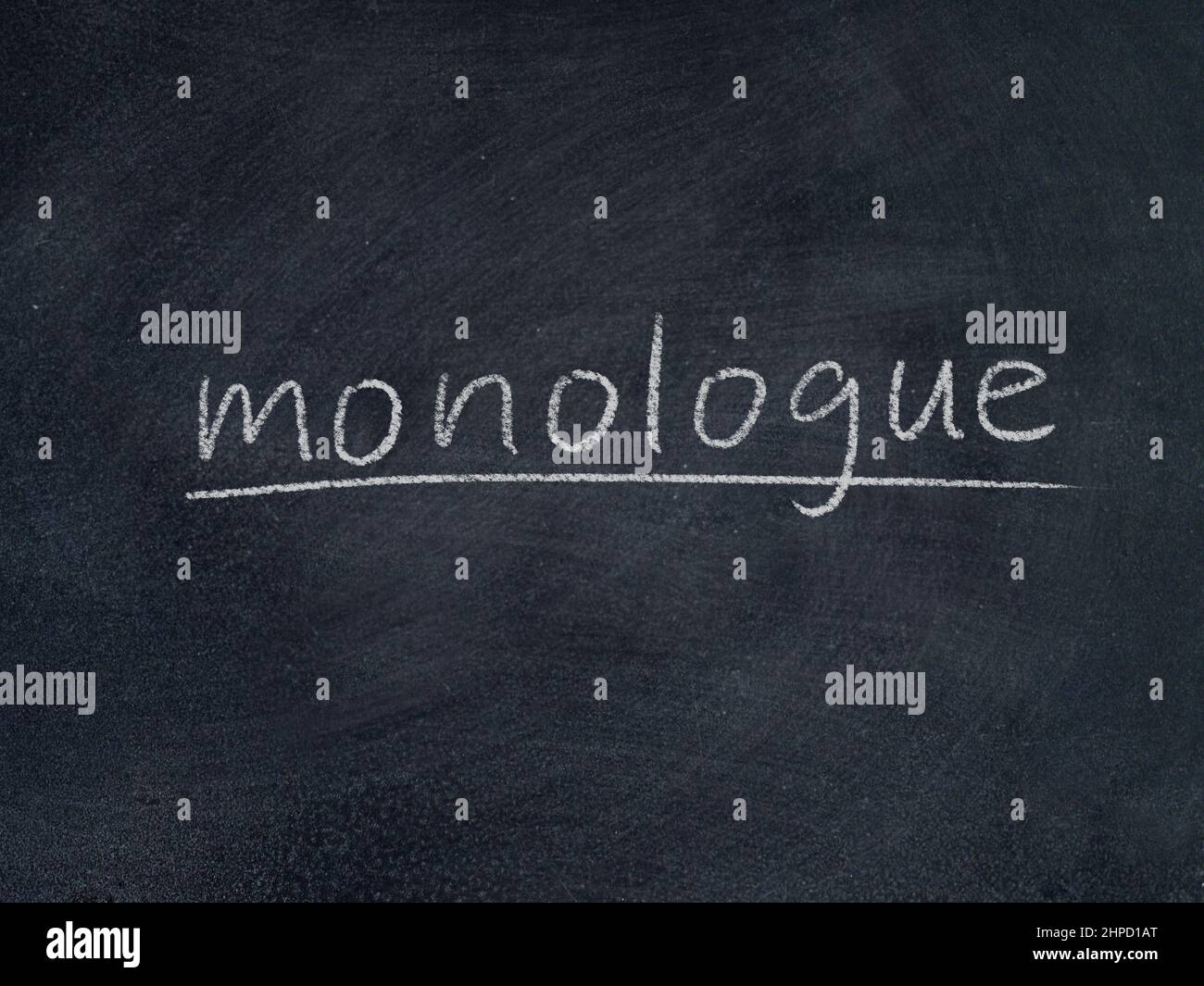monologue concept word on blackboard background Stock Photo