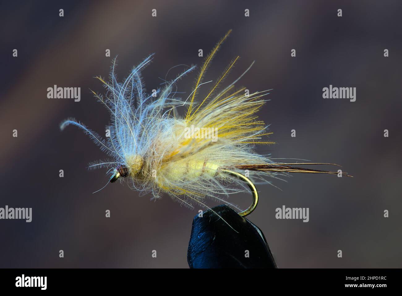 handmade fishing fly, fly tying Stock Photo