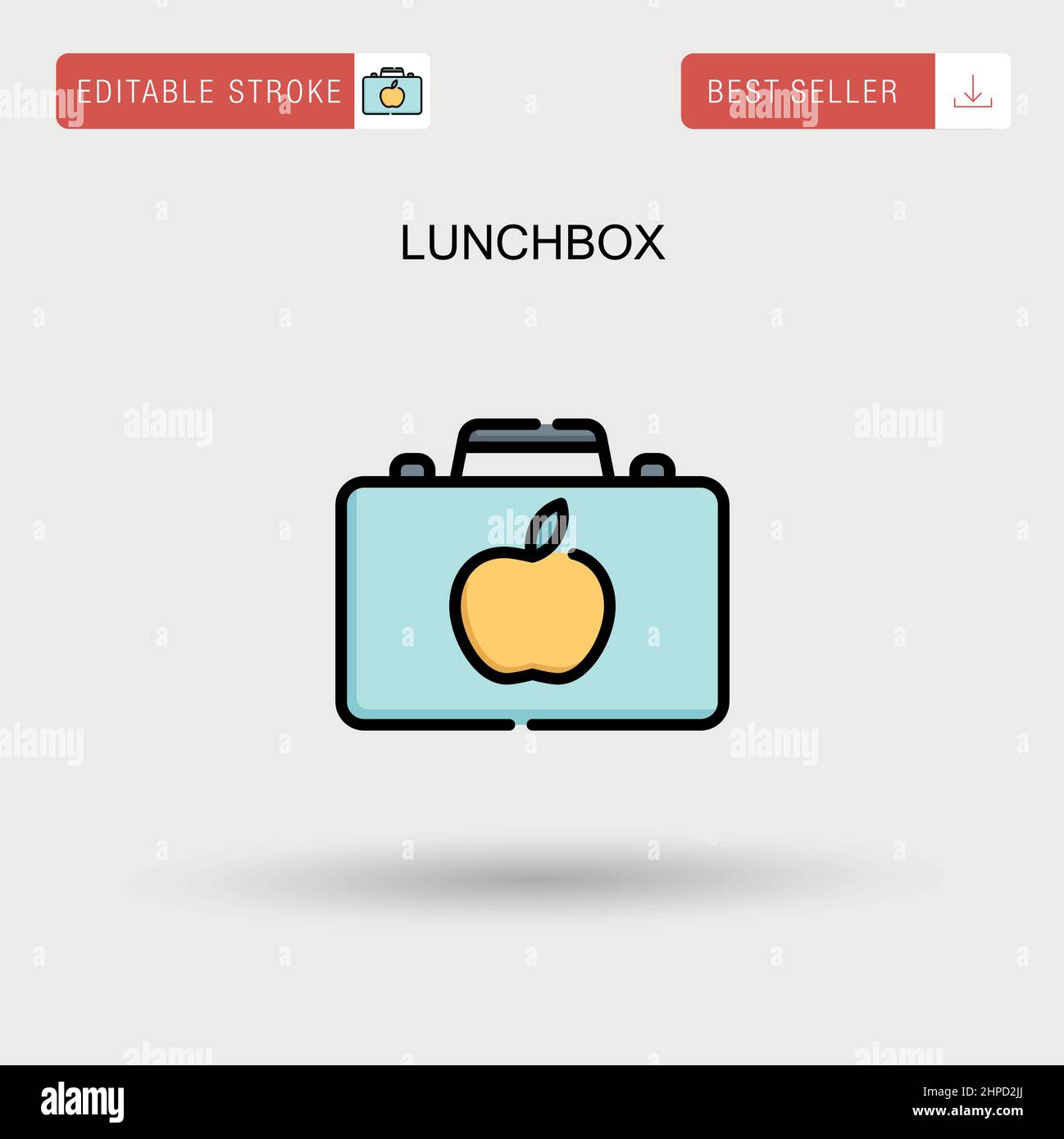 Lunchbox Simple vector icon. Stock Vector