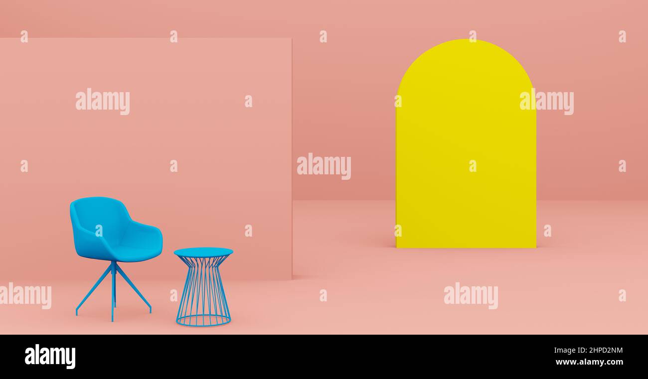 3d Abstract interior. Interior template Stock Photo - Alamy