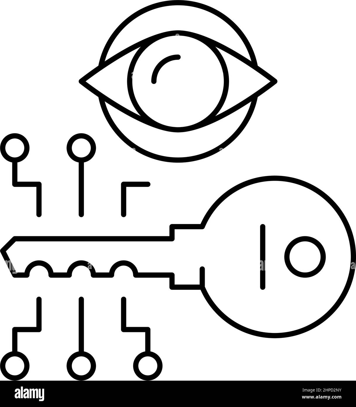 Electronic key vision icon hi-res stock photography and images - Alamy