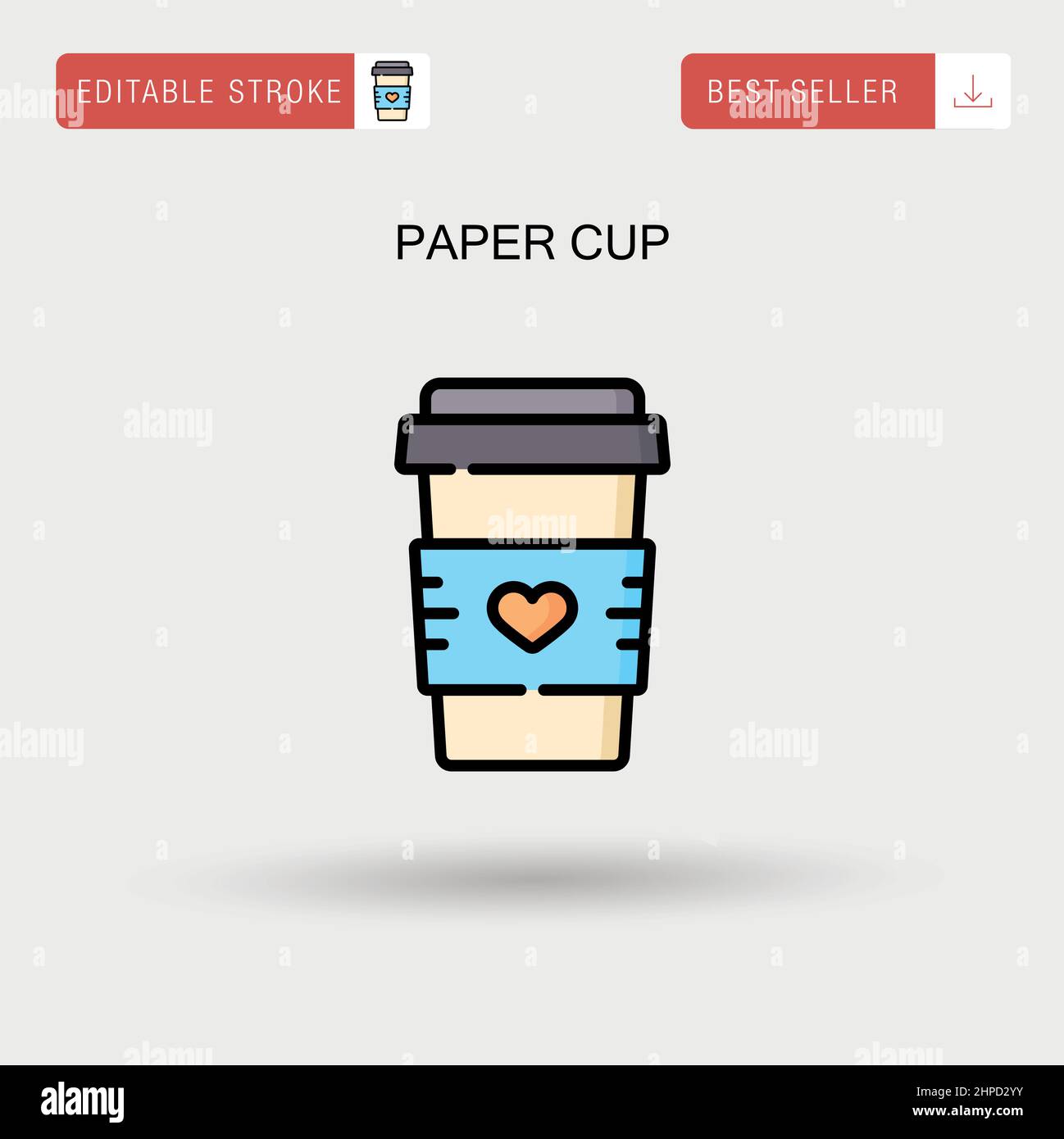Empty paper coffee cup Stock Vector Images - Alamy