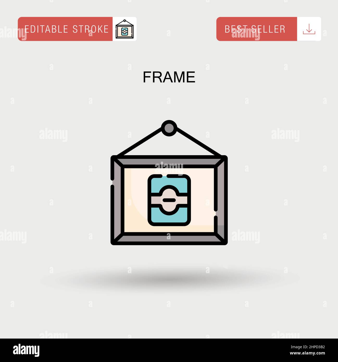 Frame Simple vector icon. Stock Vector