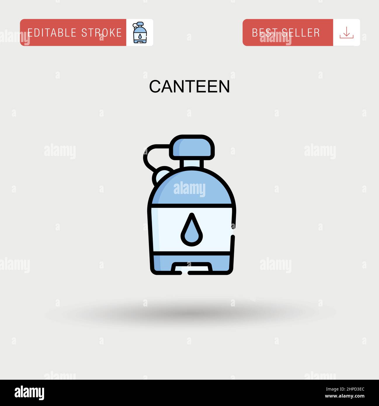 Canteen Simple vector icon. Stock Vector