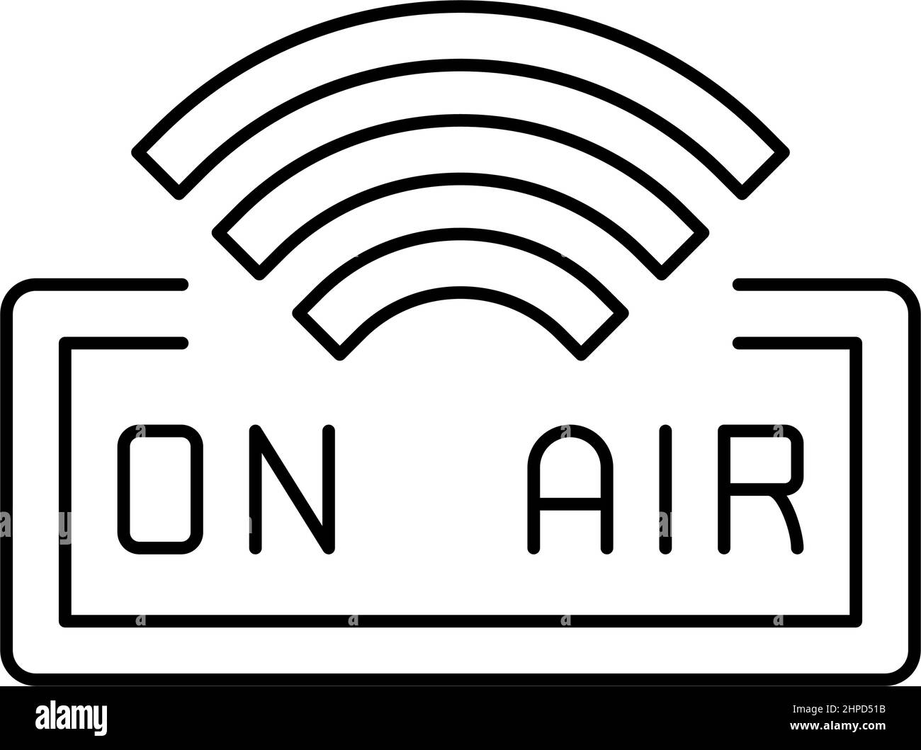 on air live radio podcast line icon vector illustration Stock Vector Image  & Art - Alamy