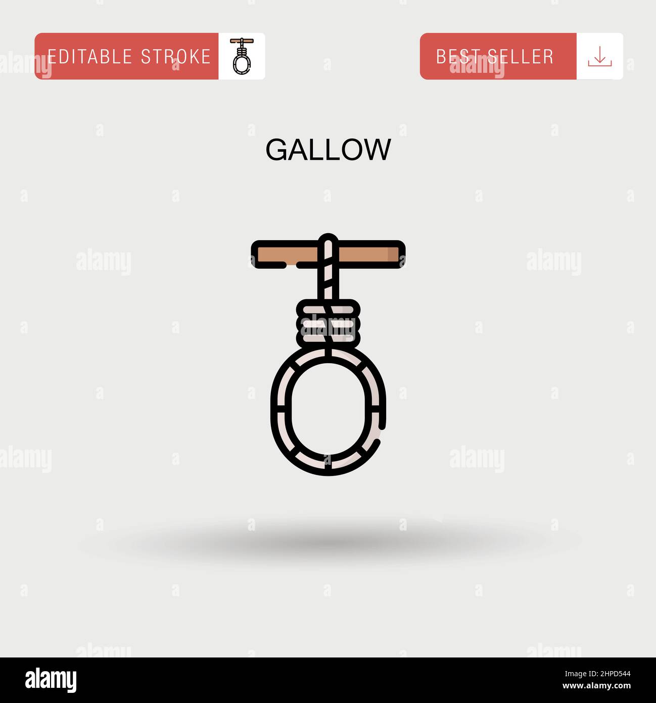Gallow Simple vector icon. Stock Vector