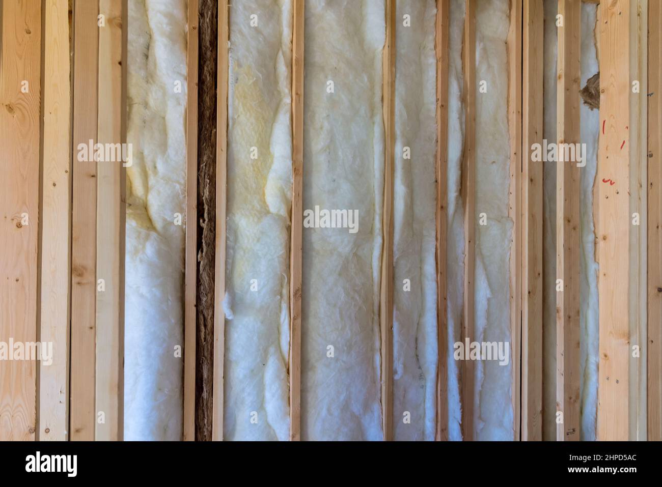 House thermal insulation with mineral wool Stock Photo Alamy