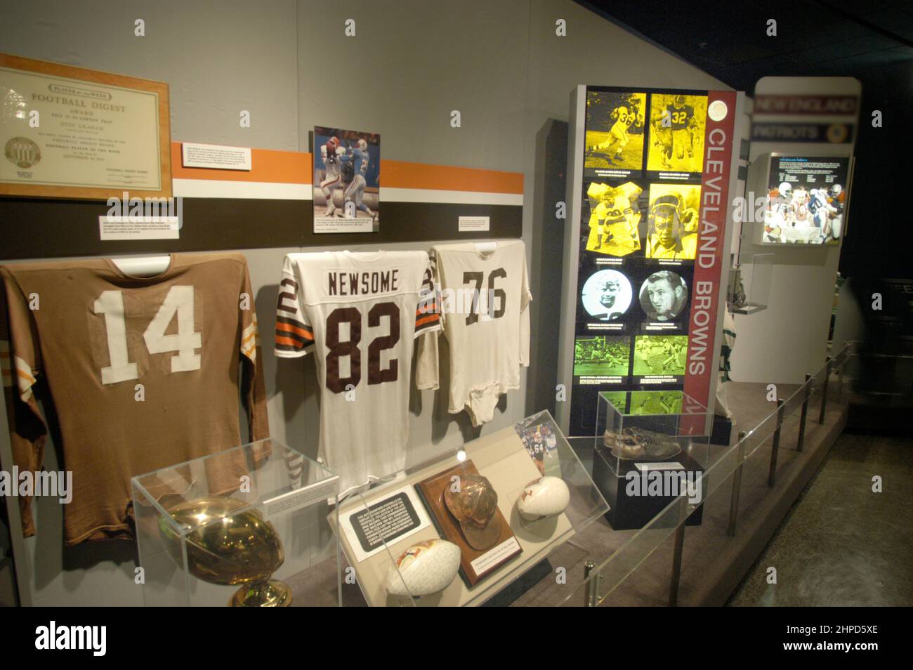 Pro Football Hall of Fame in Canton Ohio USA, Cleavland Browns, Jim Brown, Newsome Stock Photo