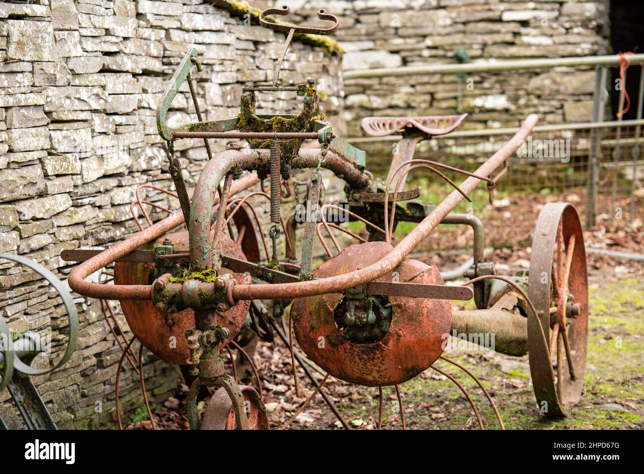 Bunratty, Ireland,03,02,2022,old antique farm machinery, old ways of working on farms Stock Photo