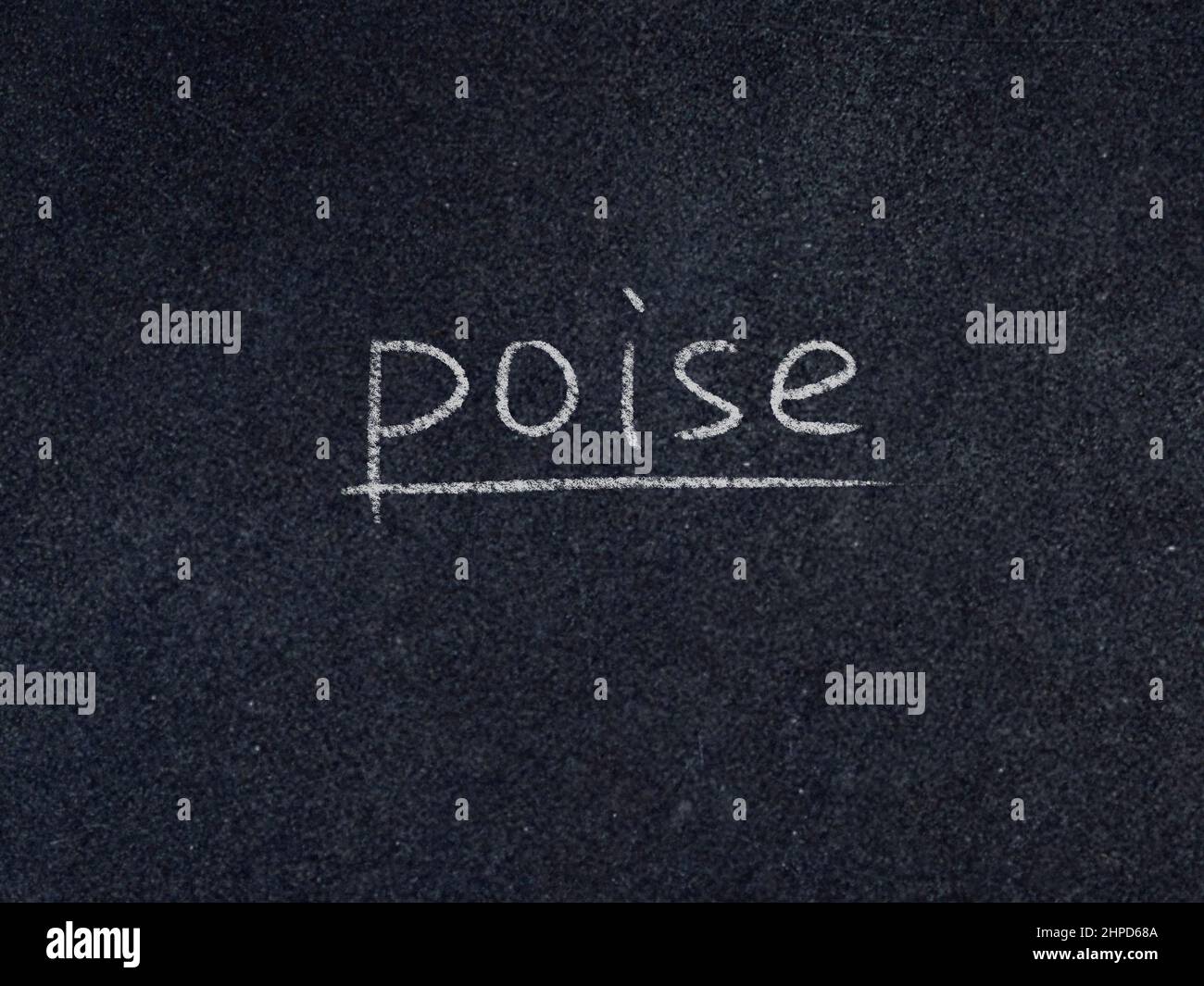 poise concept word on blackboard background Stock Photo