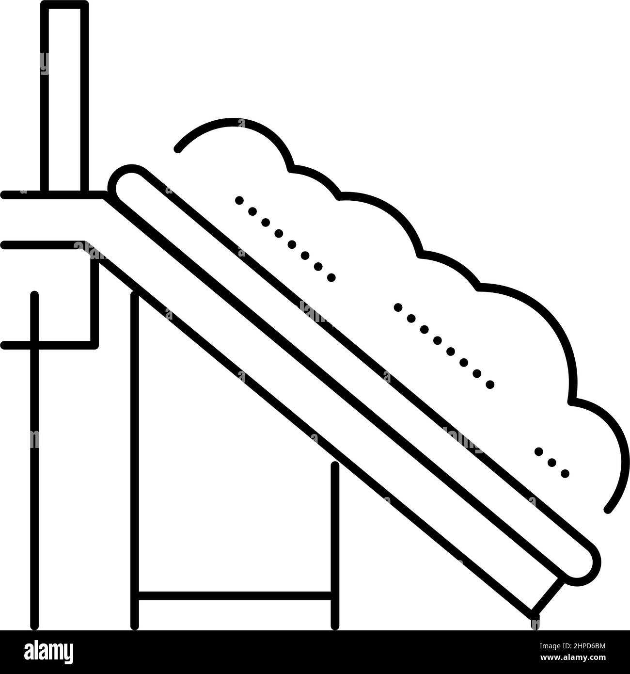 waste sorting conveyor belt line icon vector illustration Stock Vector ...