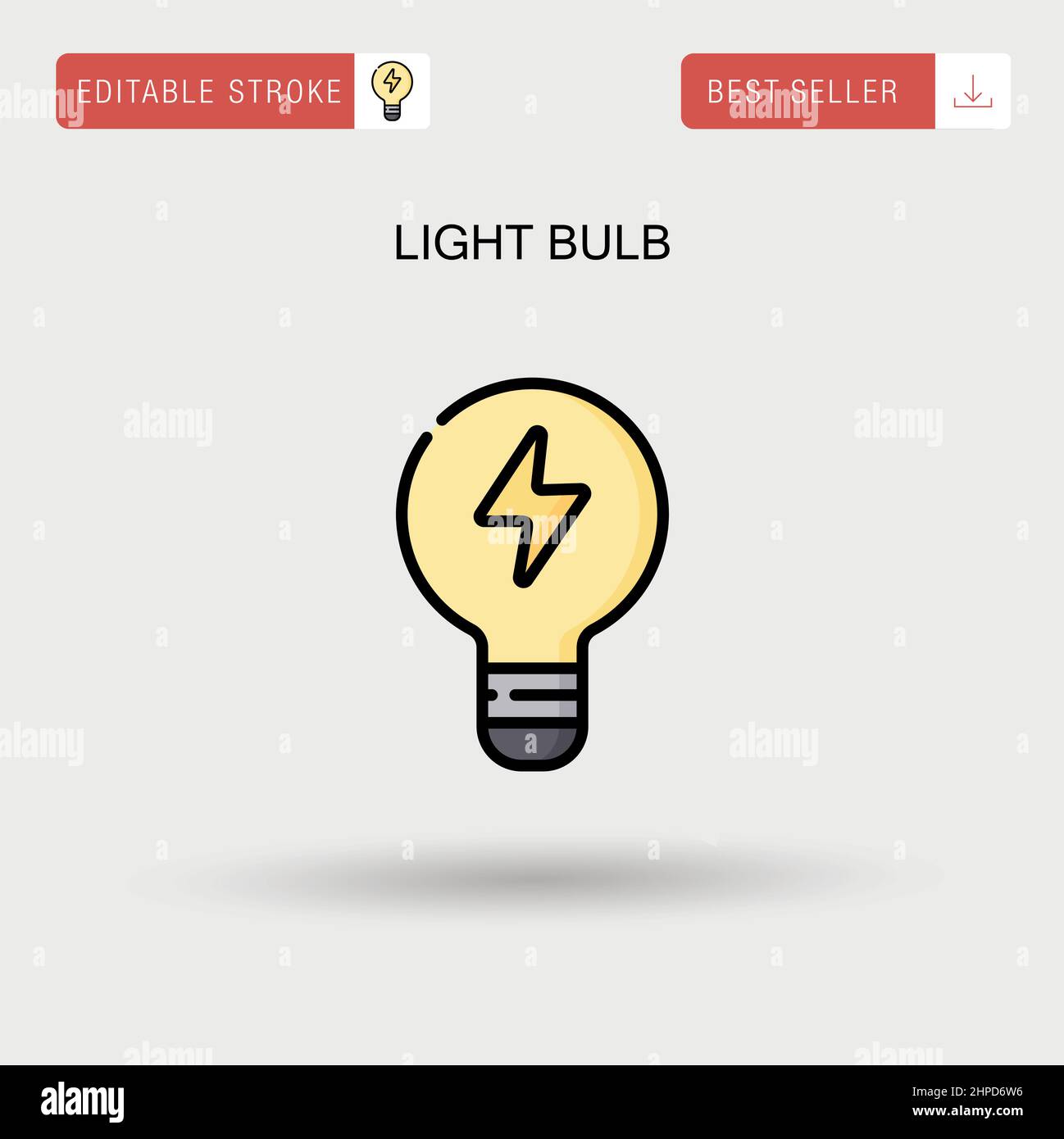 Light bulb Simple vector icon Stock Vector Image & Art - Alamy