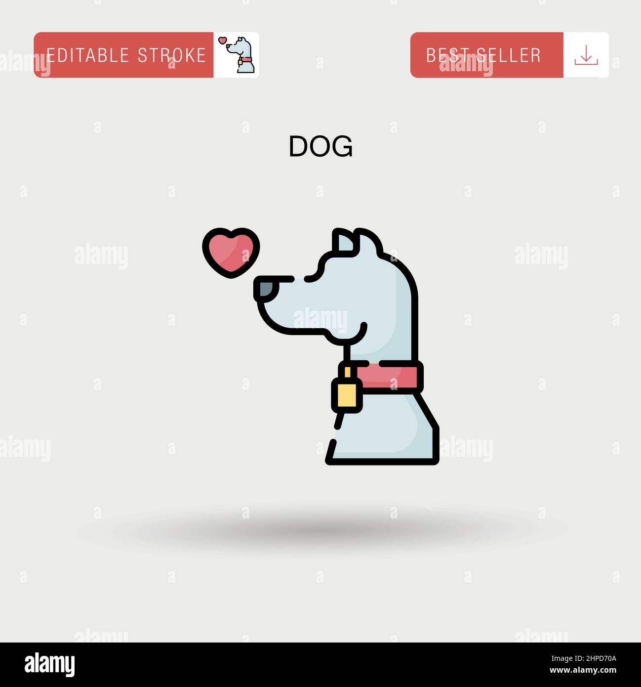 Dog Simple vector icon Stock Vector Image & Art - Alamy