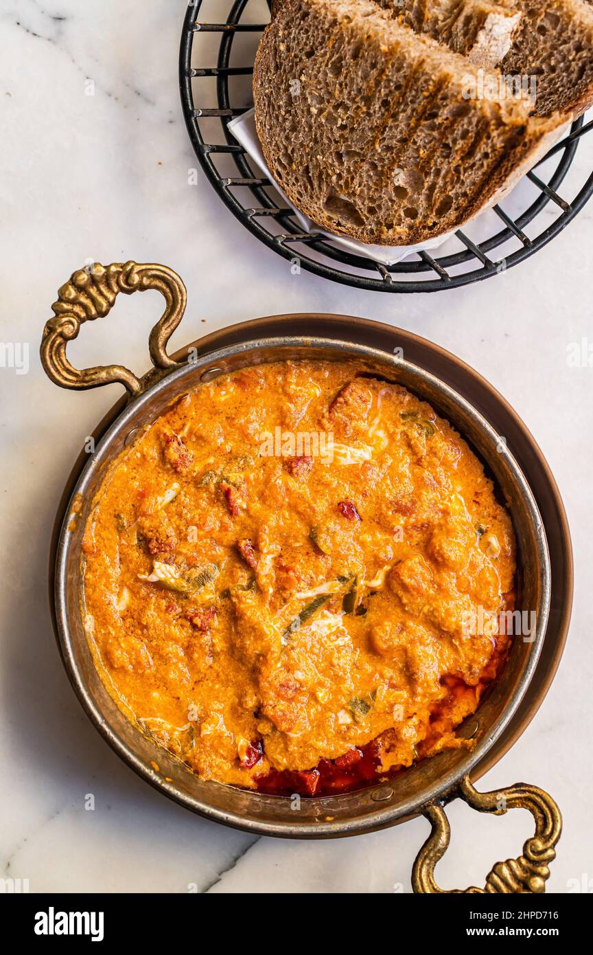 Traditional Turkish Menemen With Eggs Sausage Sucuk And Tomatoes Traditional Turkish Menemen With Eggs Sausage Sucuk And Tomatoes