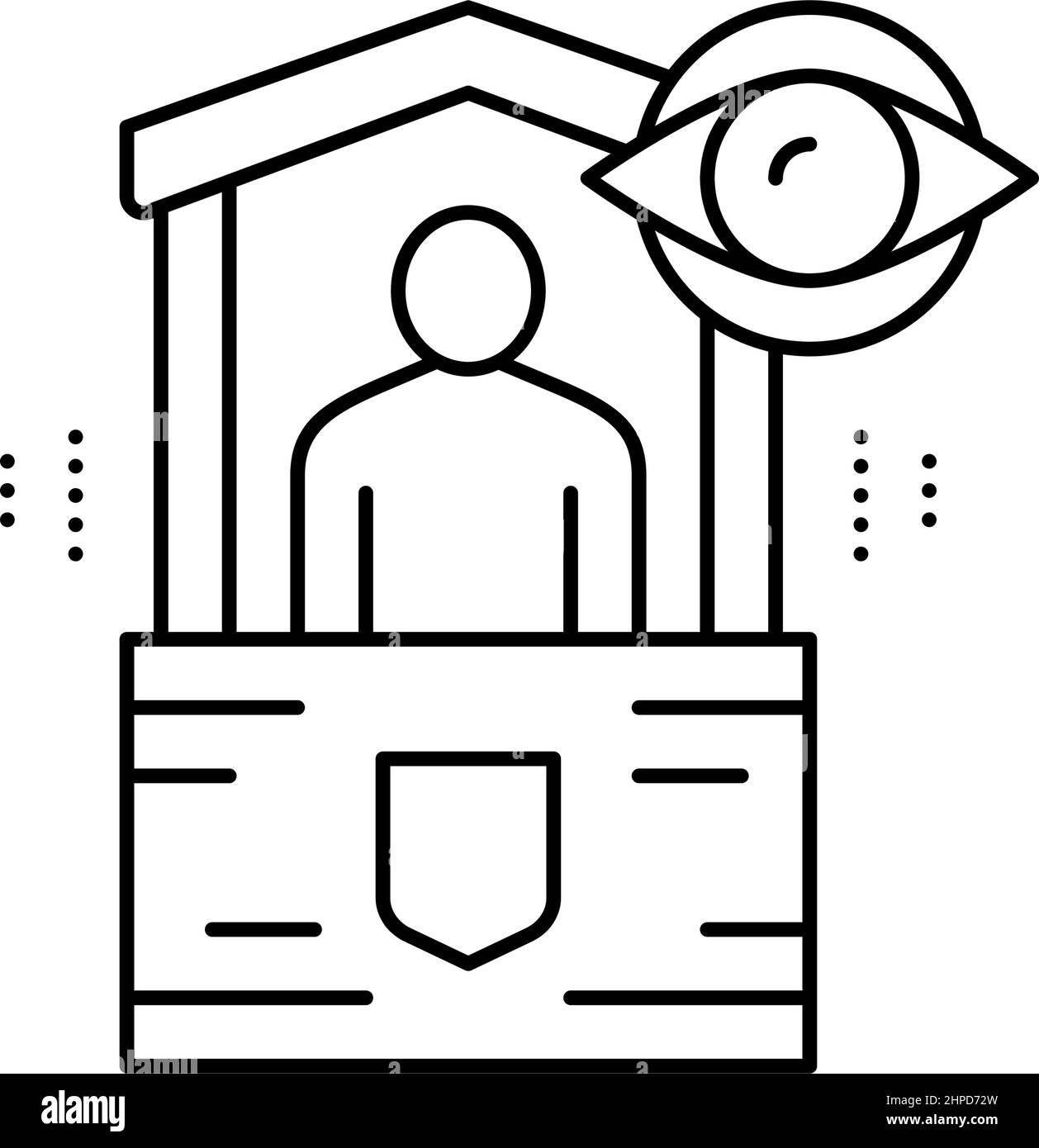 fire alarm line icon vector isolated illustration Stock Vector Image ...