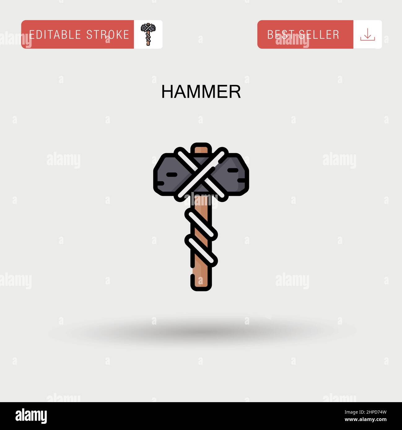 Hammer Simple vector icon Stock Vector Image & Art - Alamy
