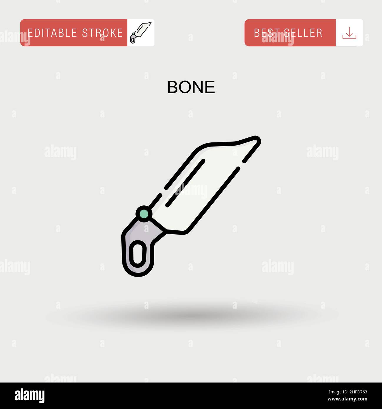 Bone Simple vector icon Stock Vector Image & Art - Alamy
