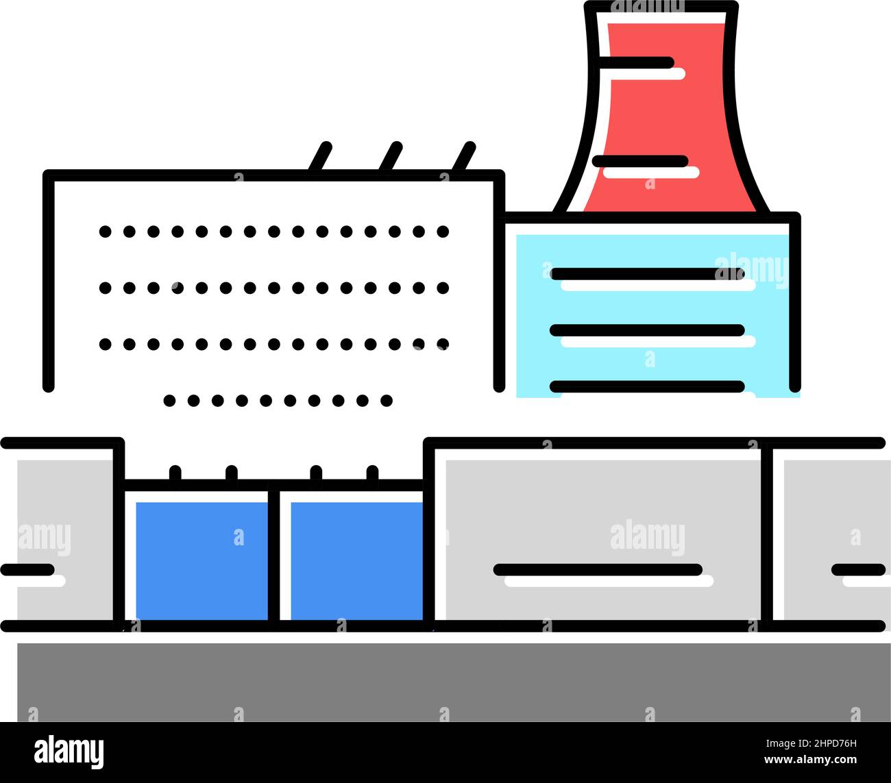 factory plant industry building color icon vector illustration Stock ...