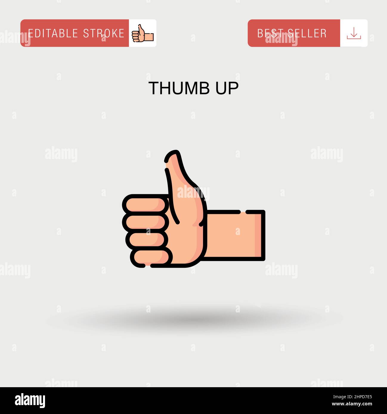 Finger up outline vector Stock Vector Images - Alamy
