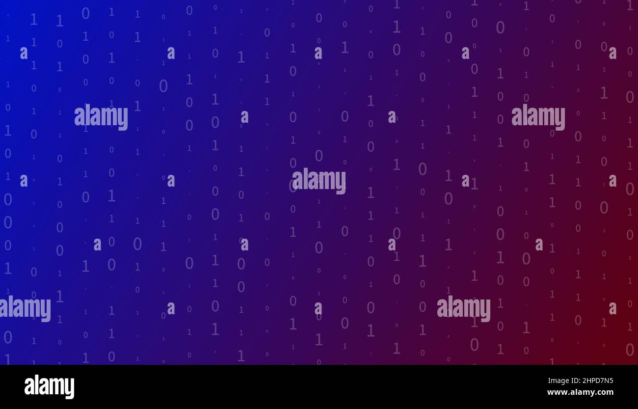 Data background with one and zero. Digital vector futuristic ...