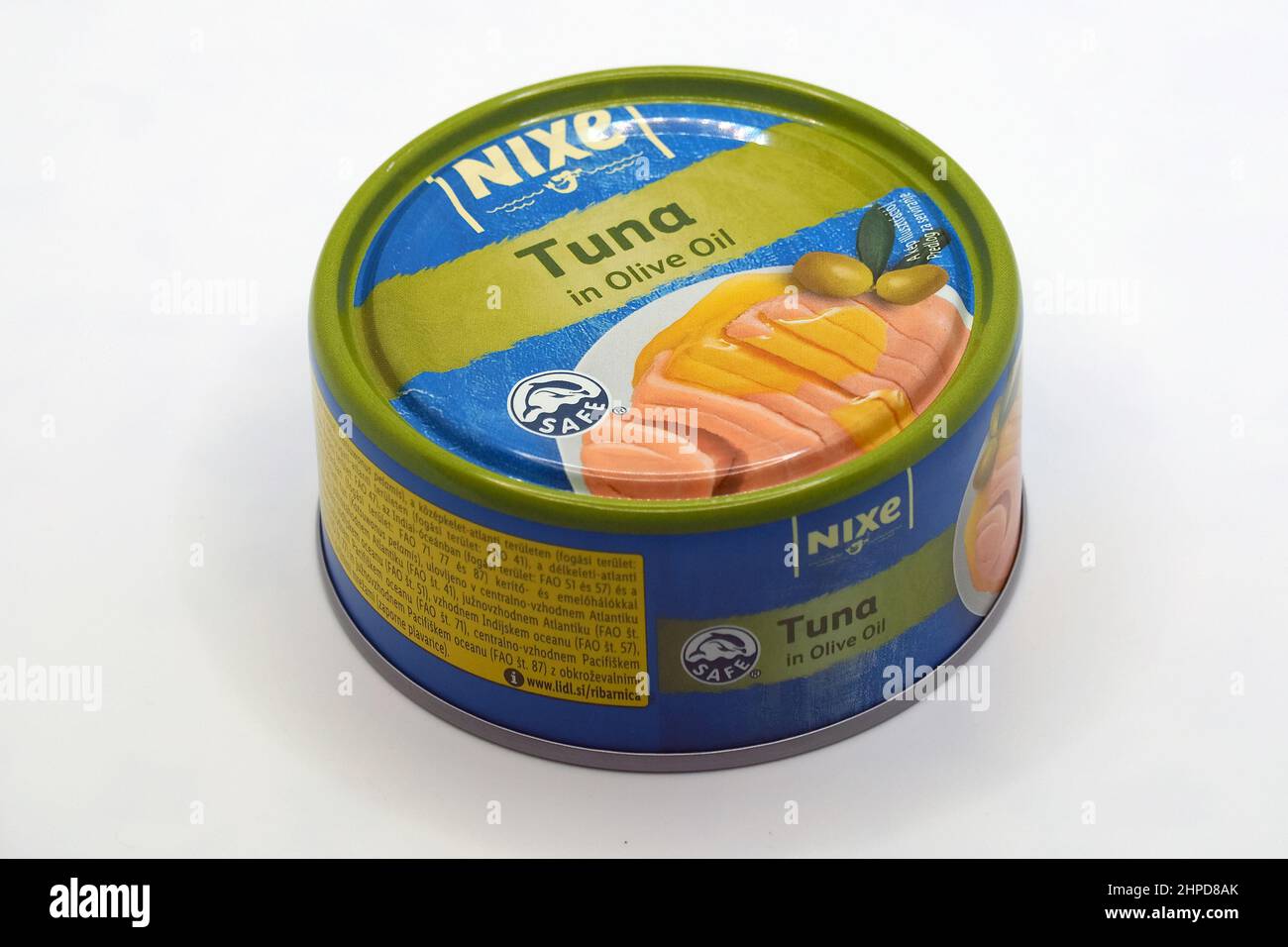 Tuna in olive oil, canned tuna Stock Photo Alamy