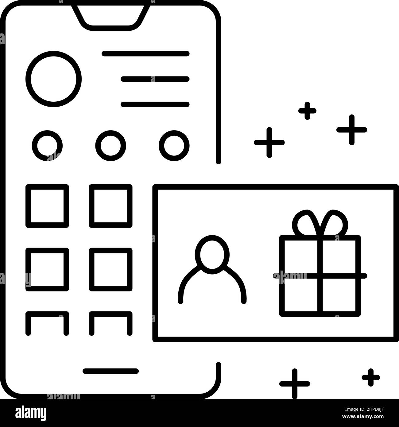 draw among subscribers line icon vector illustration Stock Vector Image ...