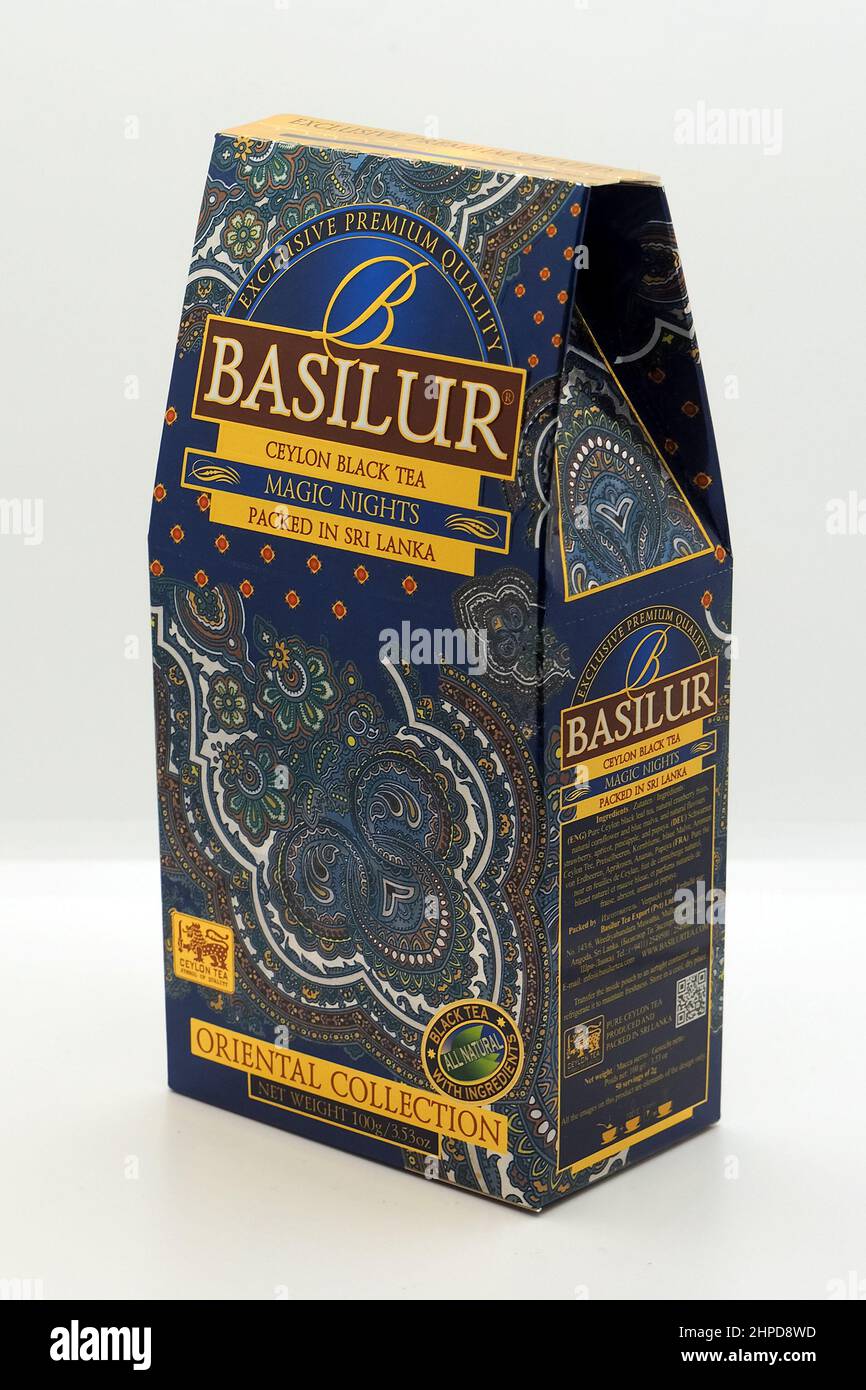 Basilur premium Ceylon Tea, Srí Lanka, Asia Stock Photo - Alamy