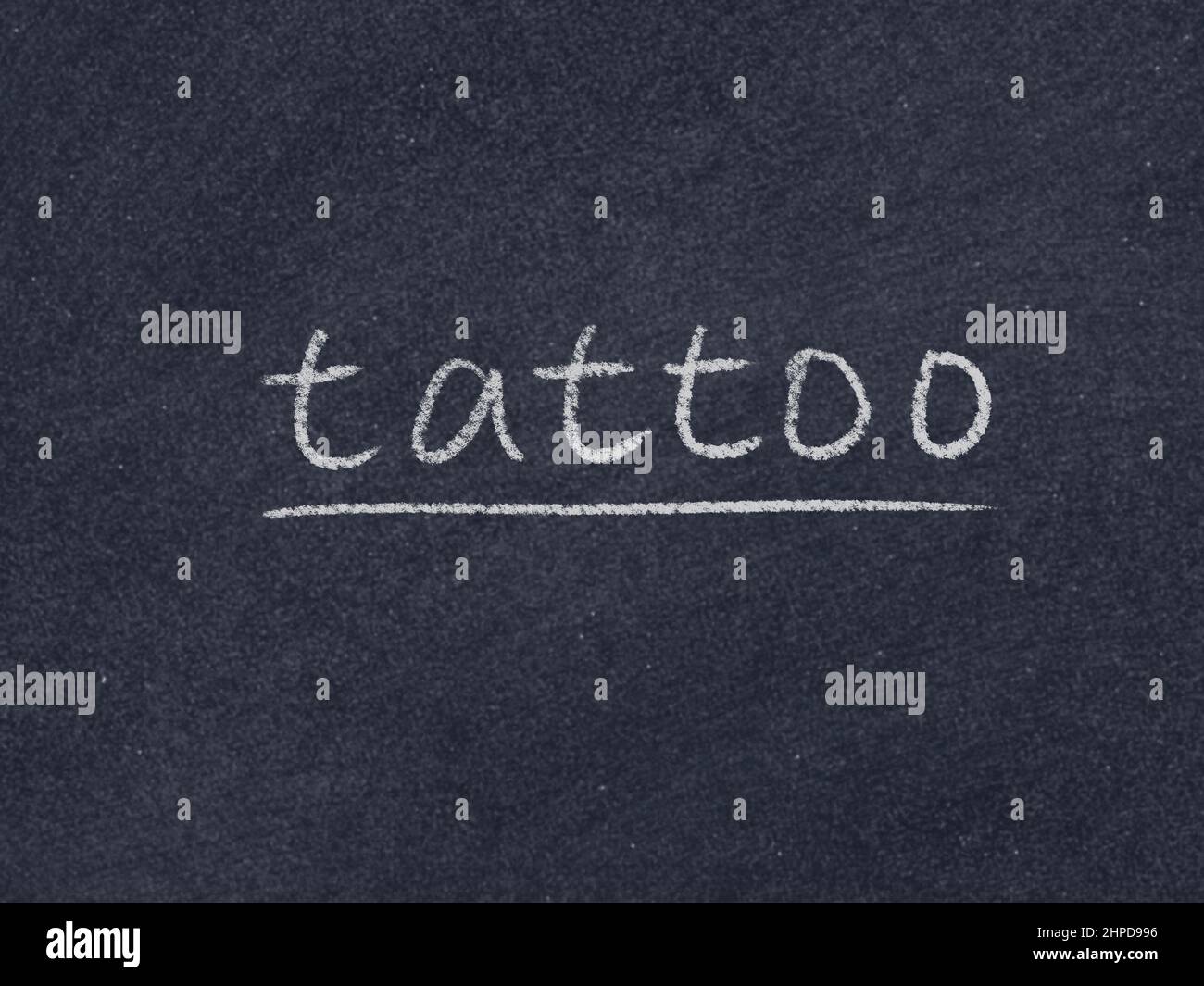 tattoo concept word on blackboard background Stock Photo
