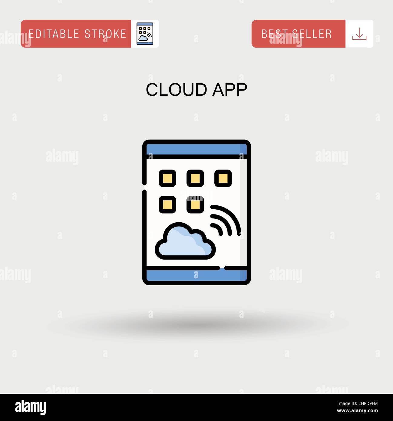 Cloud app Simple vector icon Stock Vector Image & Art - Alamy