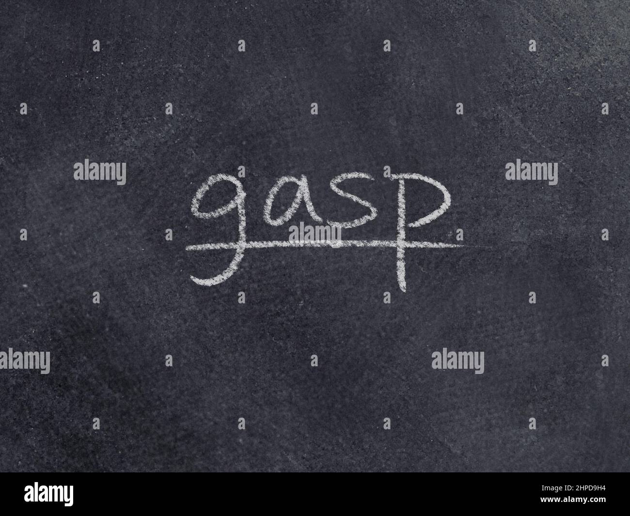 gasp concept word on blackboard background Stock Photo