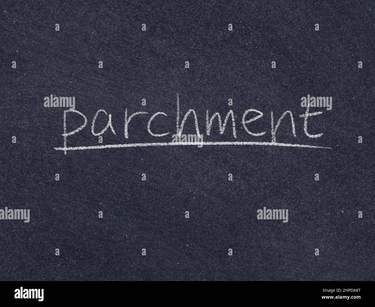 parchment concept word on blackboard background Stock Photo Alamy