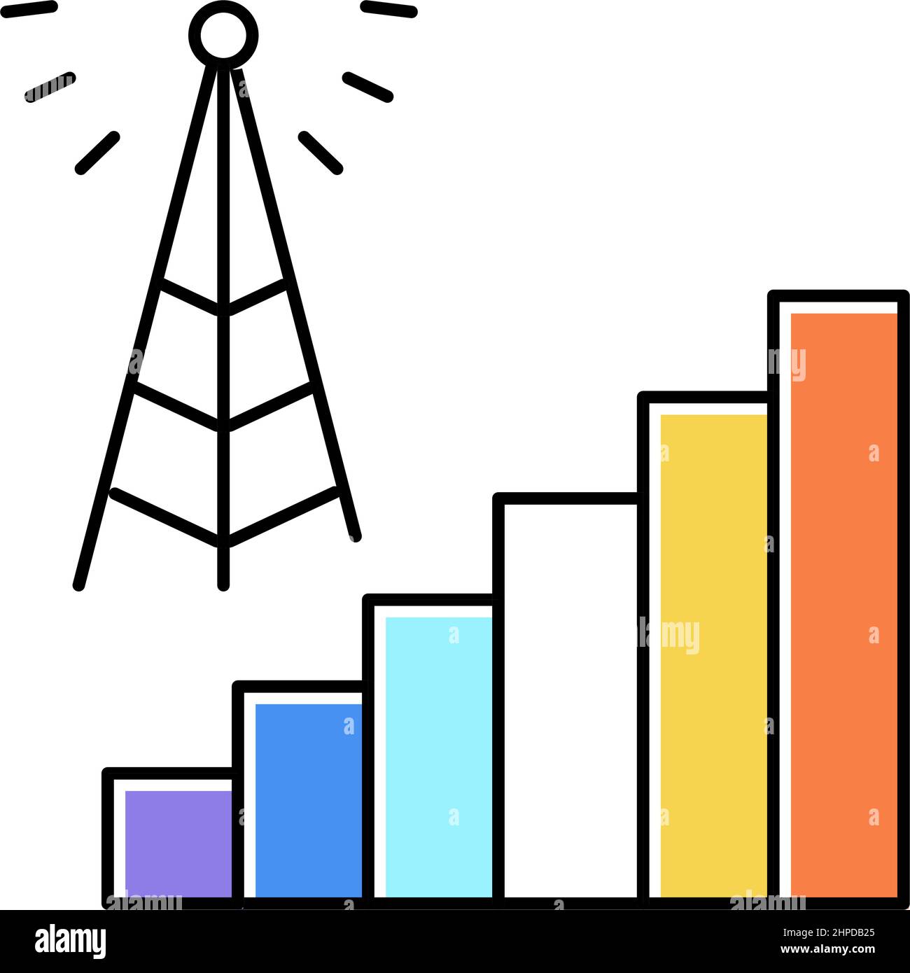 signal connection color icon vector illustration Stock Vector Image ...