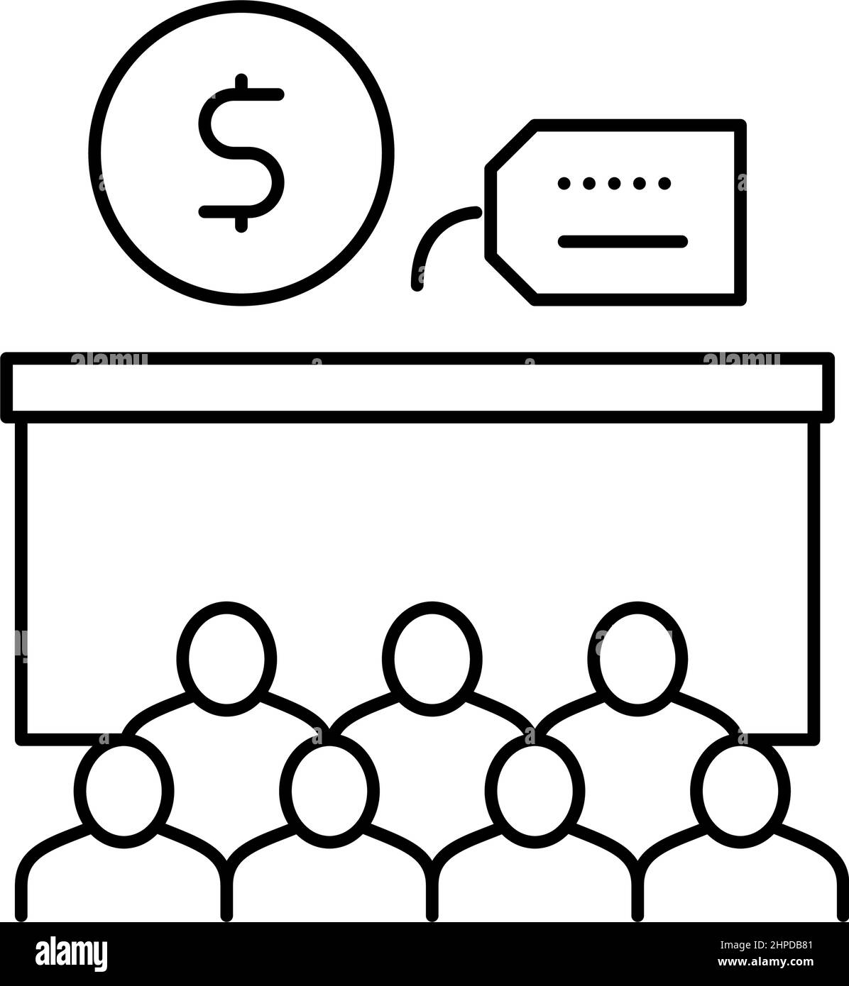 conference room rental line icon vector illustration Stock Vector Image ...