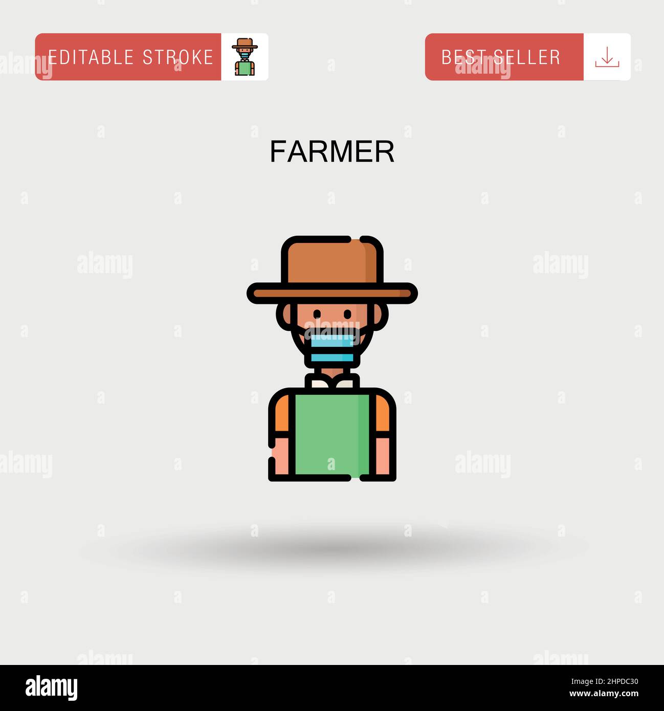 Portrait smiling man farmer Stock Vector Images - Alamy