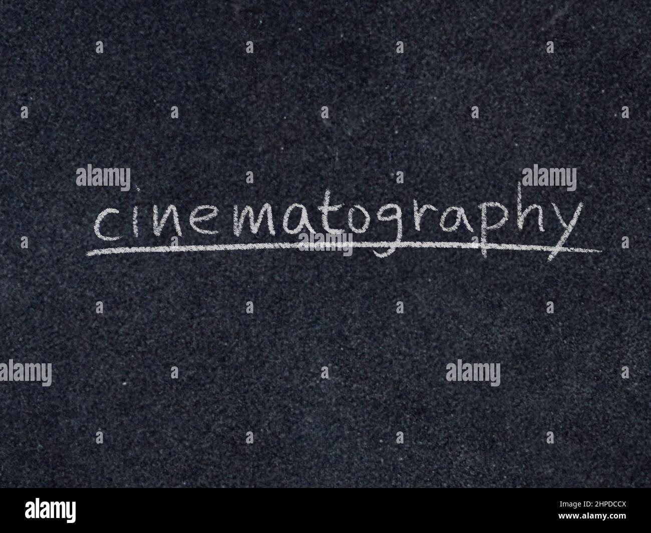 cinematography concept word on blackboard background Stock Photo