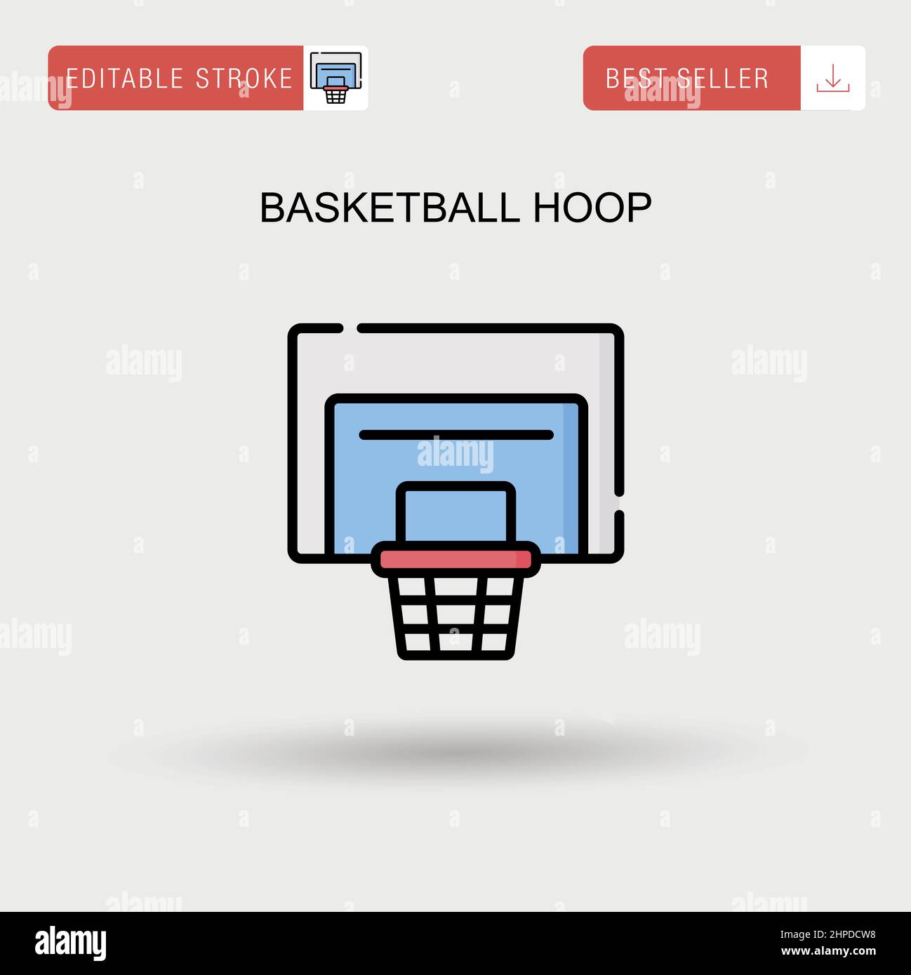 Basketball hoop Simple vector icon. Stock Vector