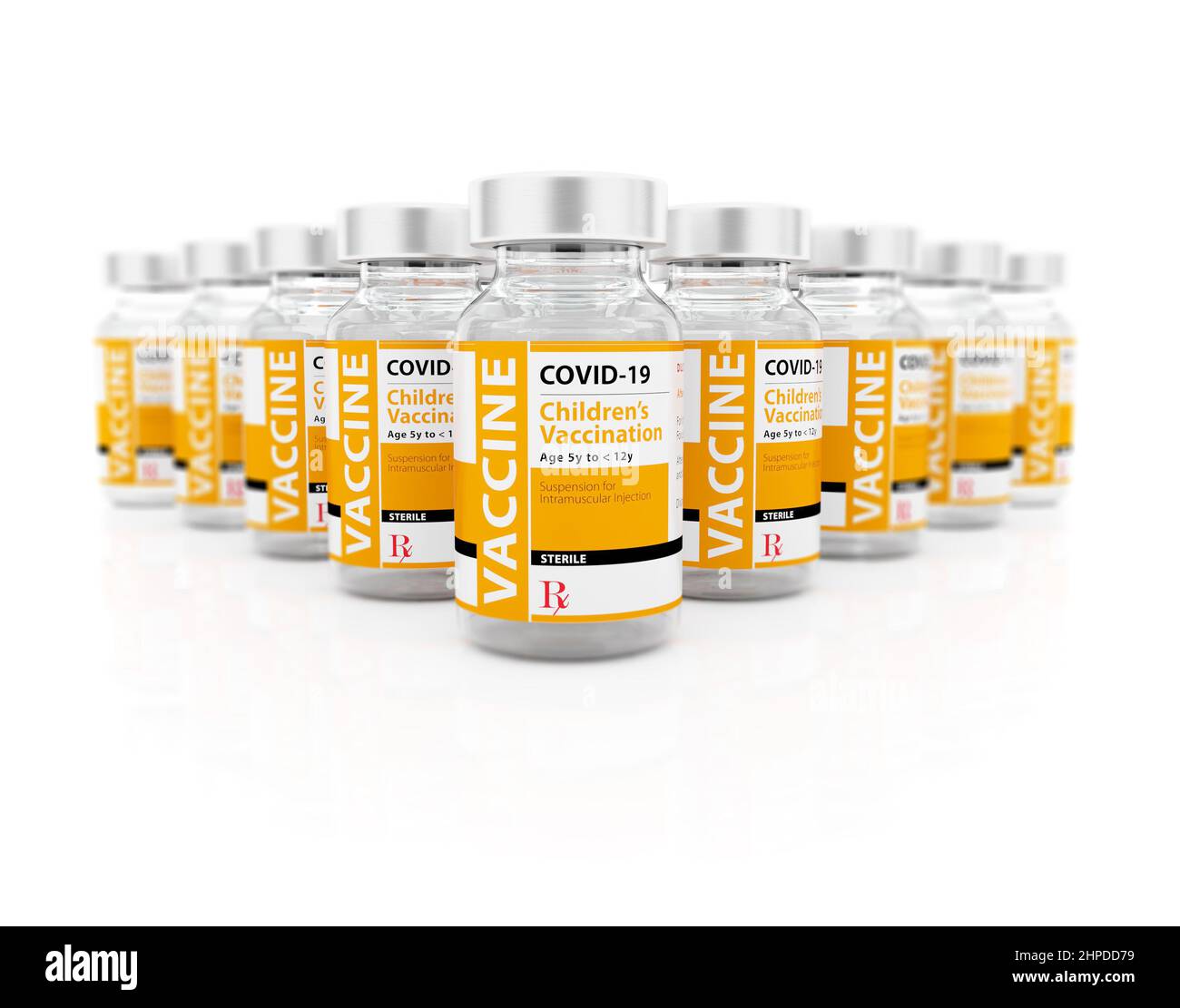 COVID-19 Vaccine for Children Vials on White Background Stock Photo - Alamy