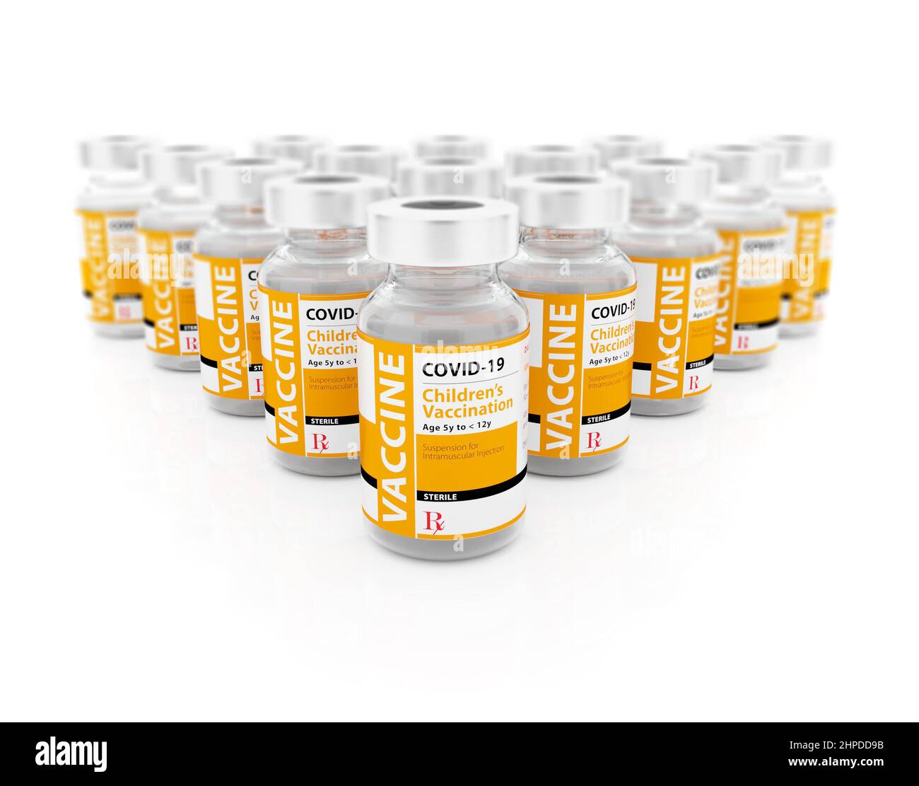 COVID-19 Vaccine for Children Vials on White Background Stock Photo - Alamy