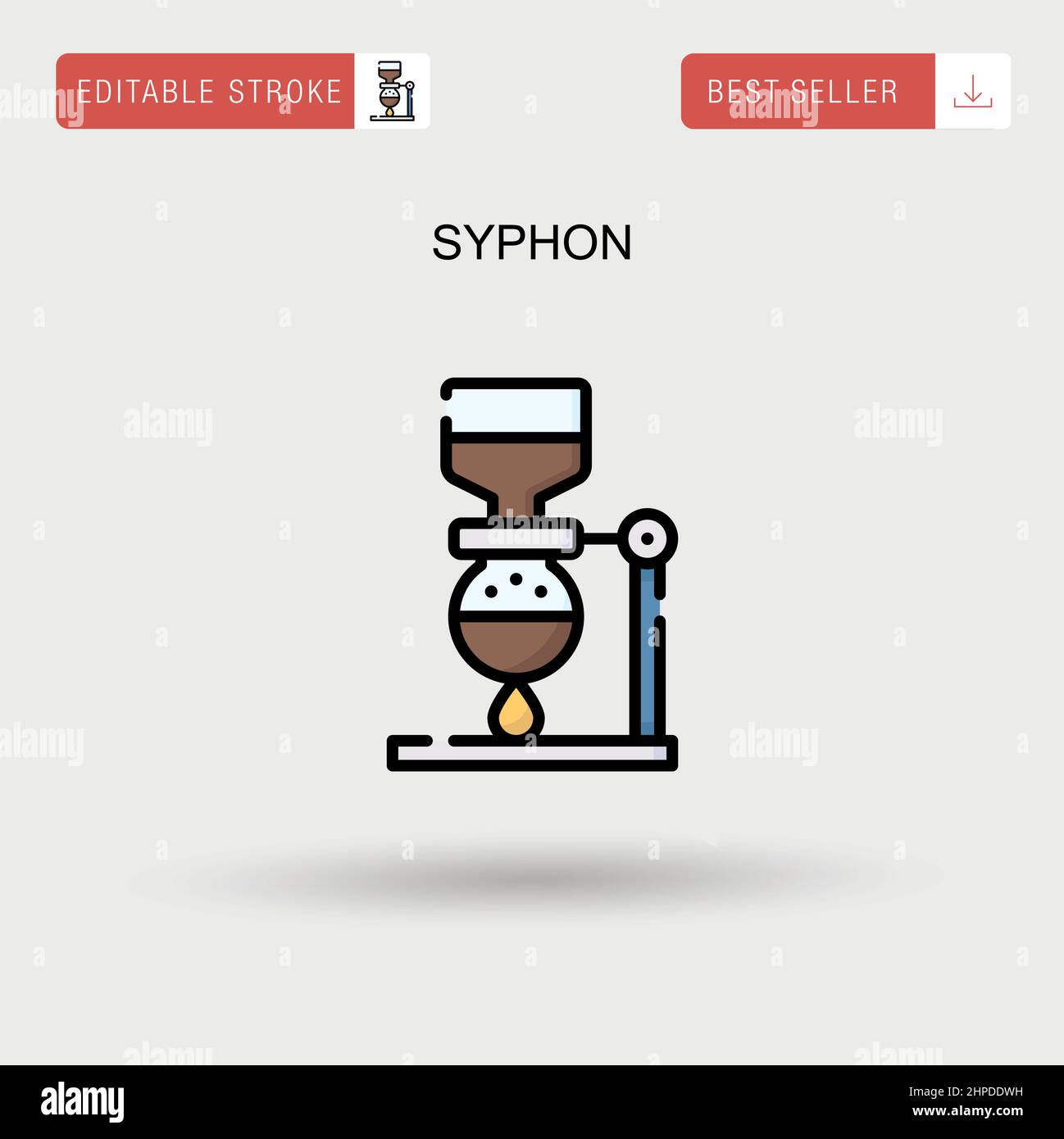 Syphon Simple vector icon. Stock Vector