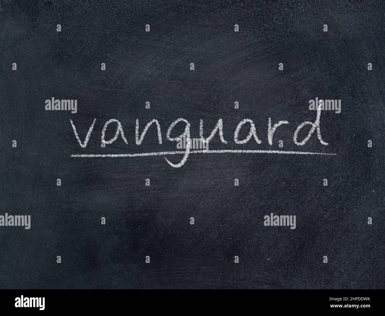 vanguard concept word on blackboard background Stock Photo