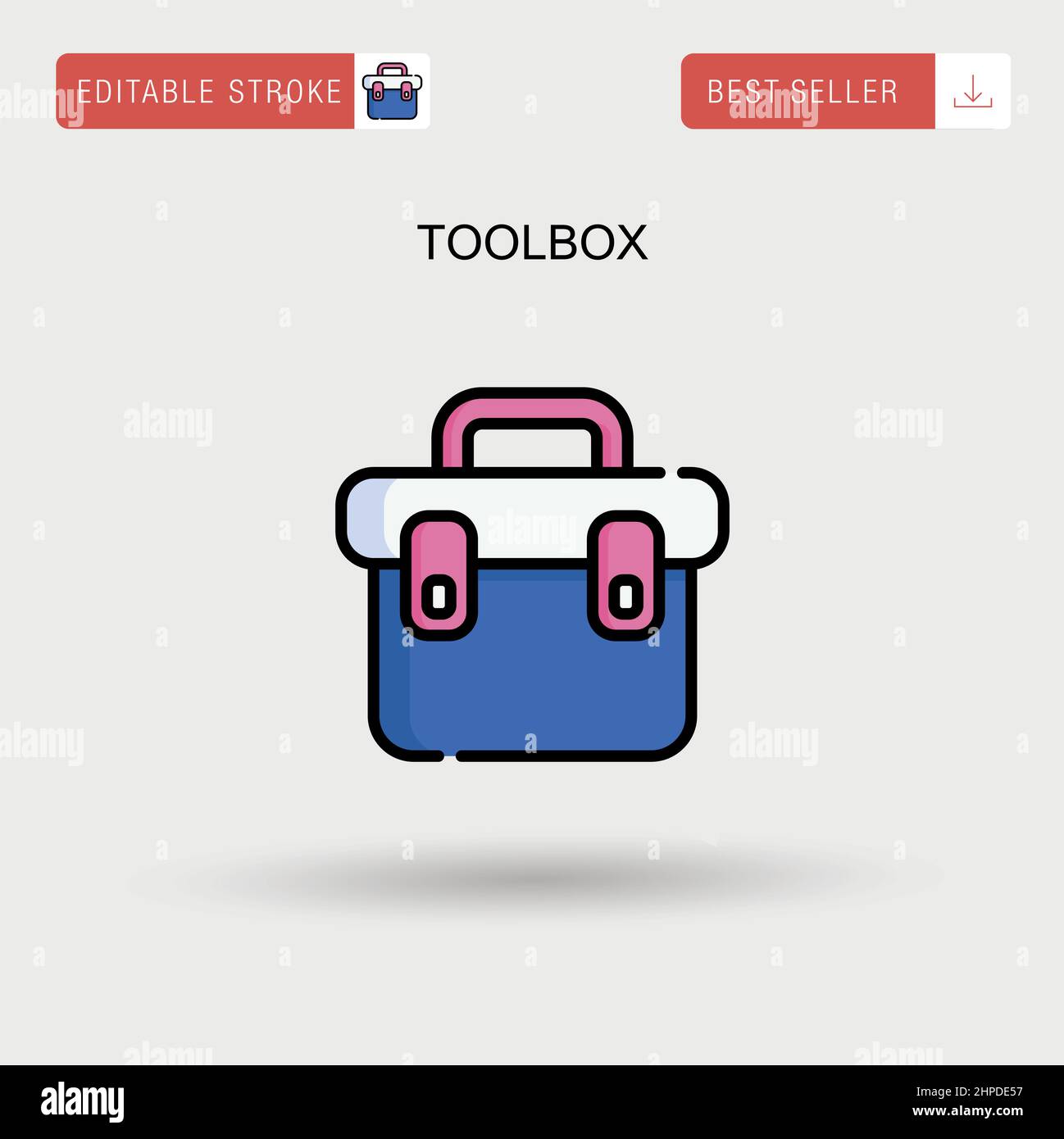 Toolbox Simple vector icon. Stock Vector