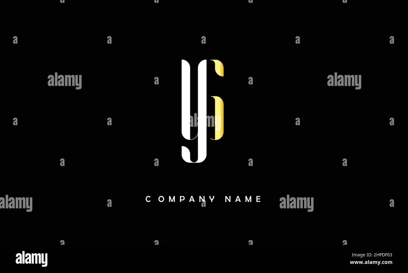 YG or GY Alphabet Letters Initial Luxury Logo Vector Monogram Stock Vector