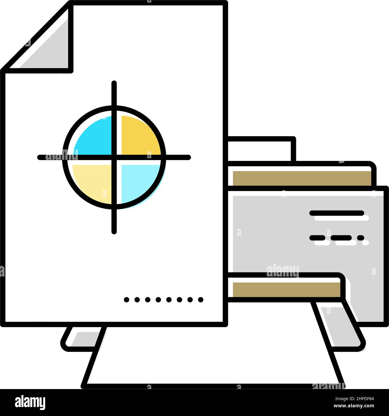 printing paper sheet color icon vector illustration Stock Vector Image