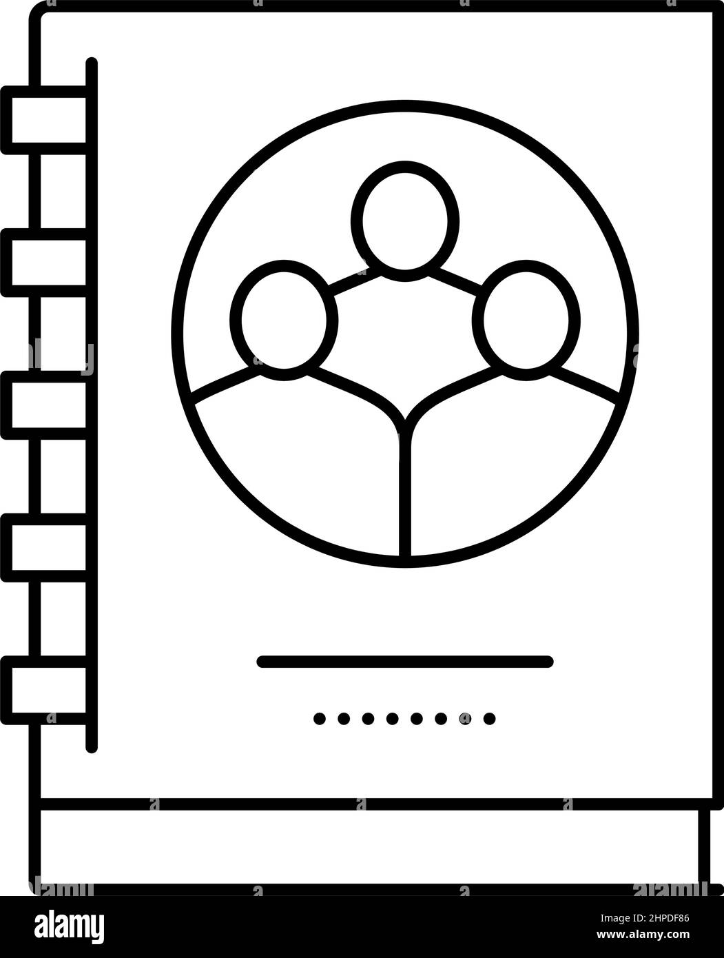 company statute for employees line icon vector illustration Stock