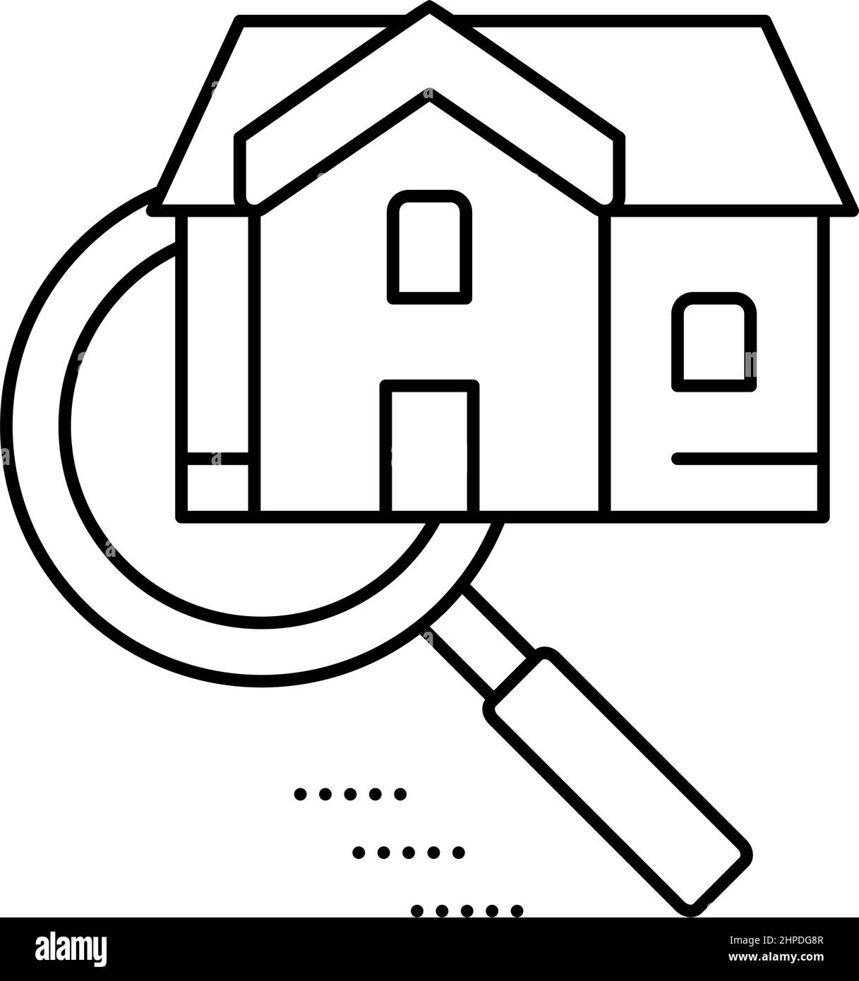 calculating mortgage line icon vector illustration Stock Vector Image ...