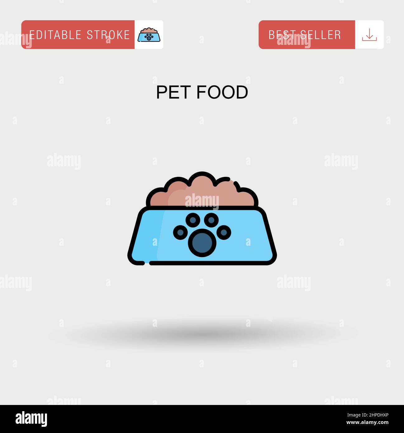 Pet food Simple vector icon. Stock Vector
