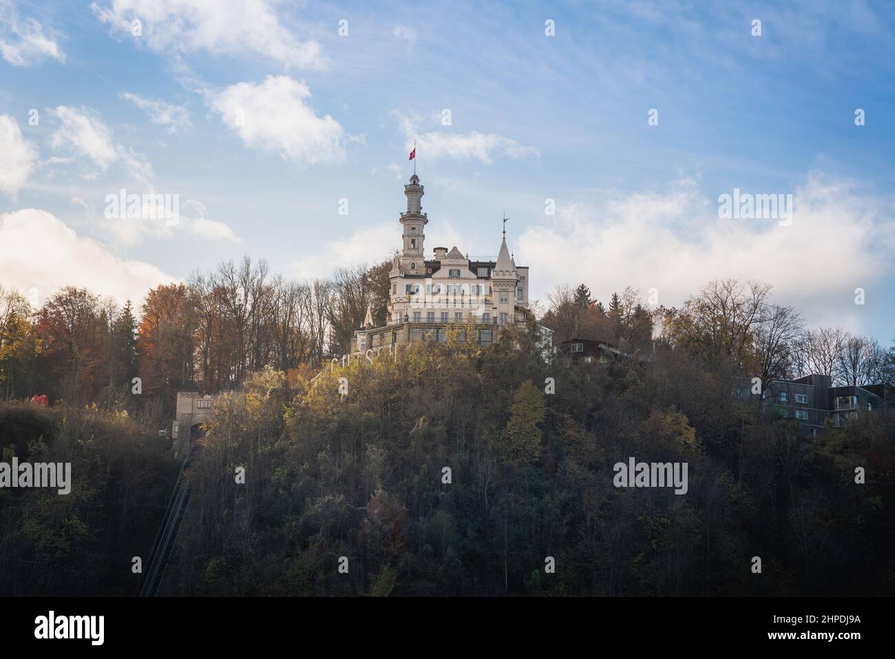 Luzern Hotel Chateau Gutsch - Lucerne, Switzerland Stock Photo