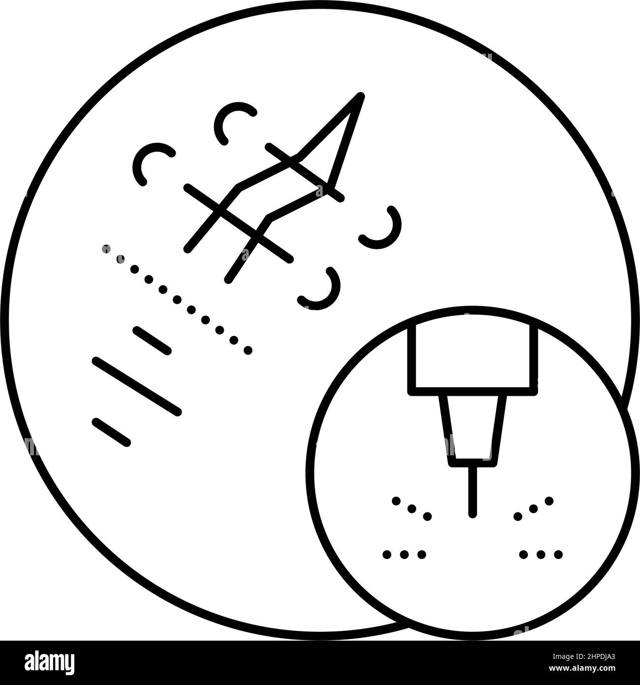 scar removal laser line icon vector illustration Stock Vector Image ...