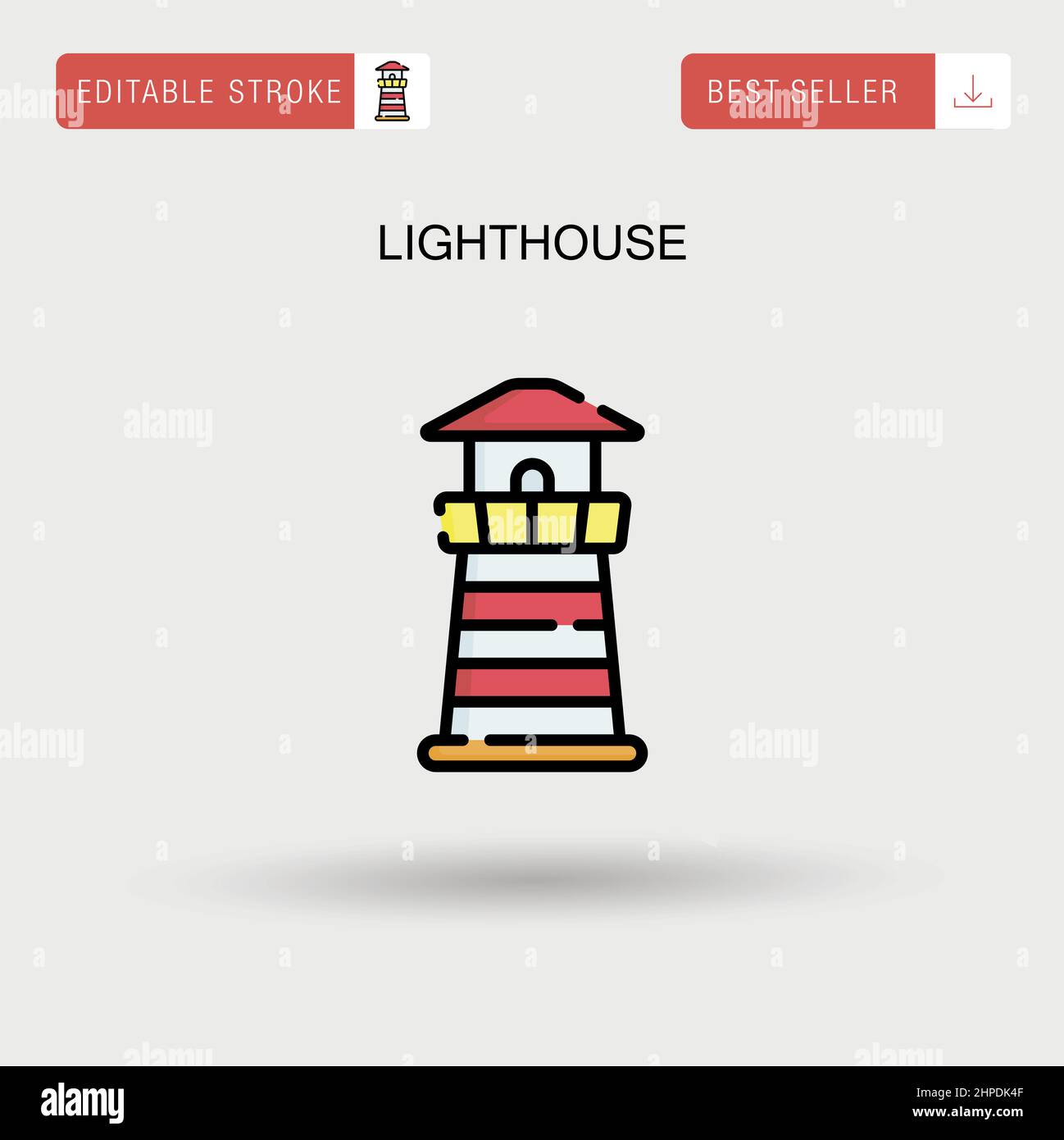 Lighthouse Simple vector icon Stock Vector Image & Art - Alamy